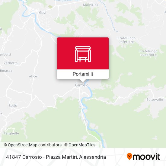 Mappa 41847 Carrosio - Piazza Martiri
