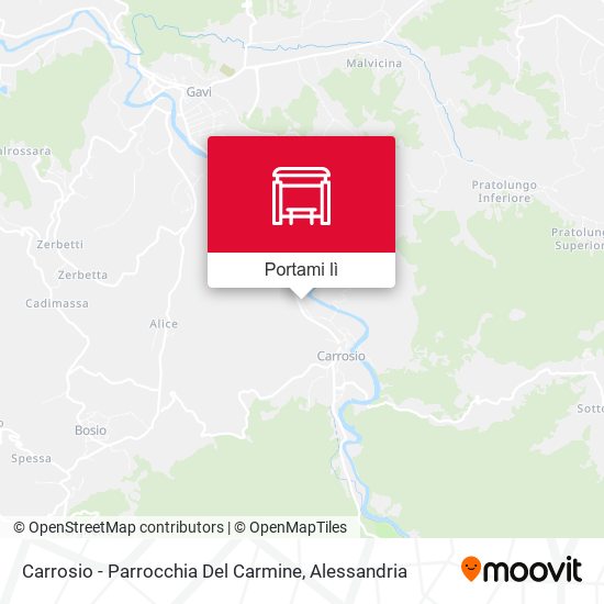 Mappa Carrosio - Parrocchia Del Carmine