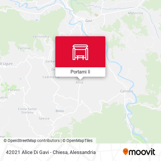 Mappa 42021 Alice Di Gavi - Chiesa