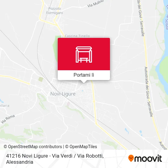 Mappa 41216 Novi Ligure - Via Verdi / Via Robotti