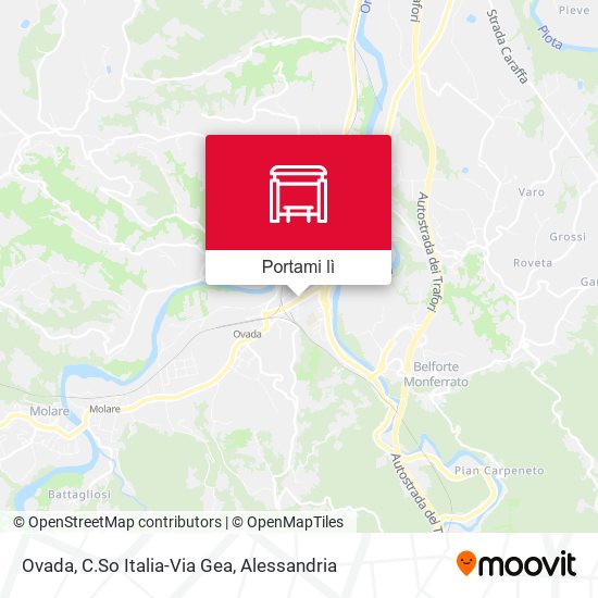 Mappa Ovada, C.So Italia-Via Gea