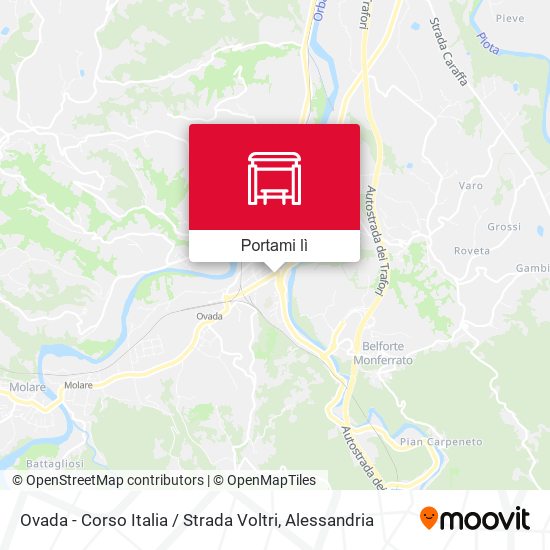 Mappa Ovada - Corso Italia / Strada Voltri