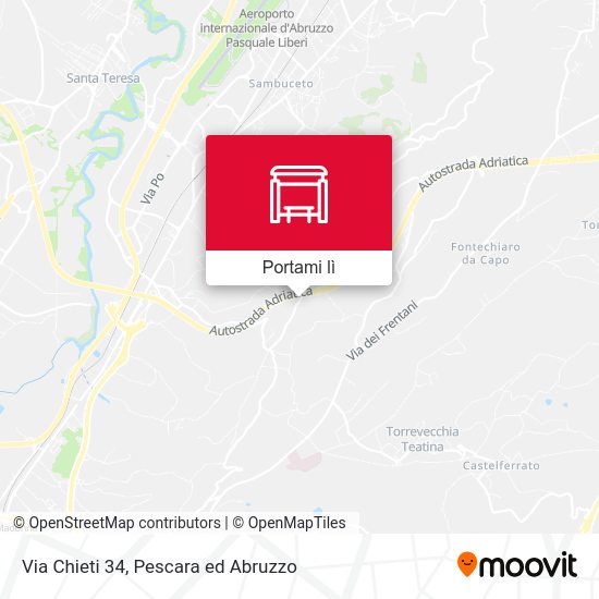 Mappa Via Chieti 34