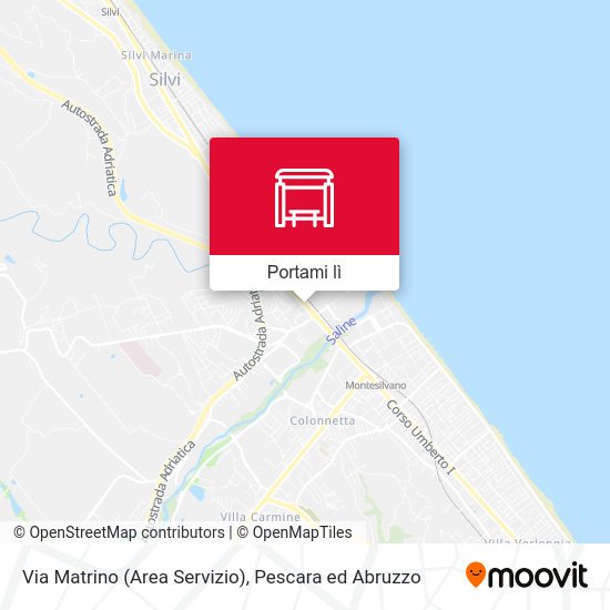 Mappa Via Matrino (Area Servizio)