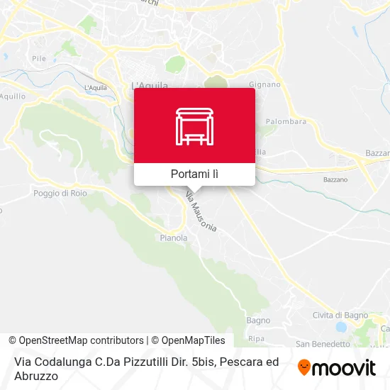 Mappa Via Codalunga C.Da Pizzutilli Dir. 5bis