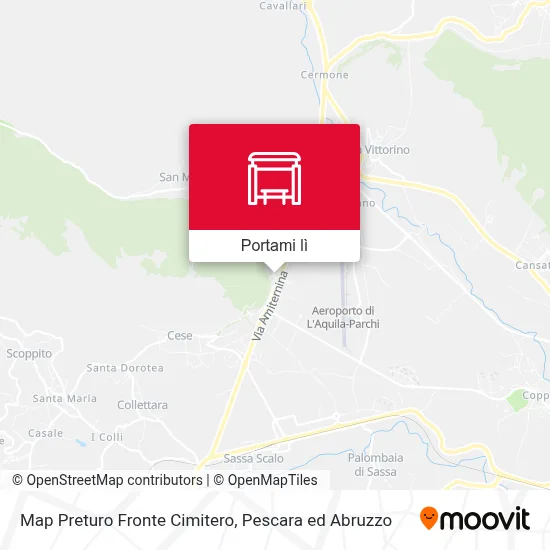 Mappa Map Preturo Fronte Cimitero