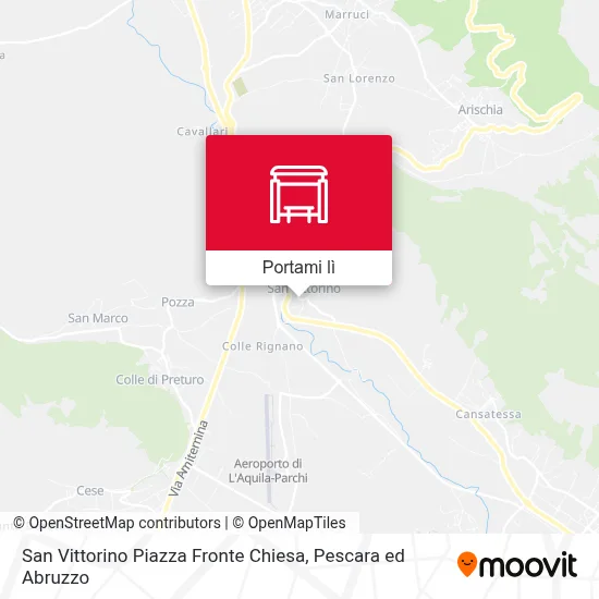 Mappa San Vittorino Piazza Fronte Chiesa