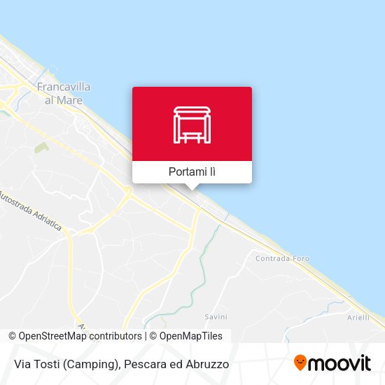 Mappa Via Tosti (Camping)