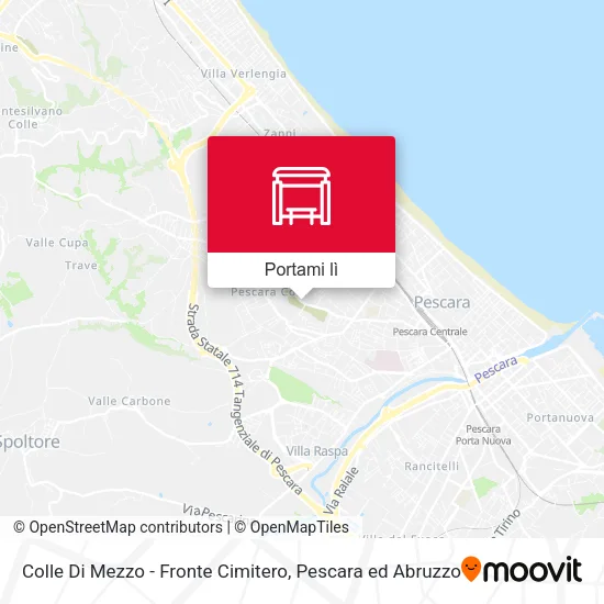 Mappa Colle Di Mezzo - Fronte Cimitero