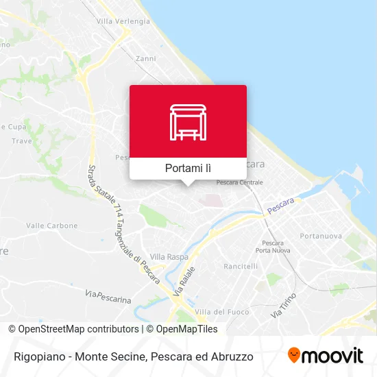 Mappa Rigopiano - Monte Secine