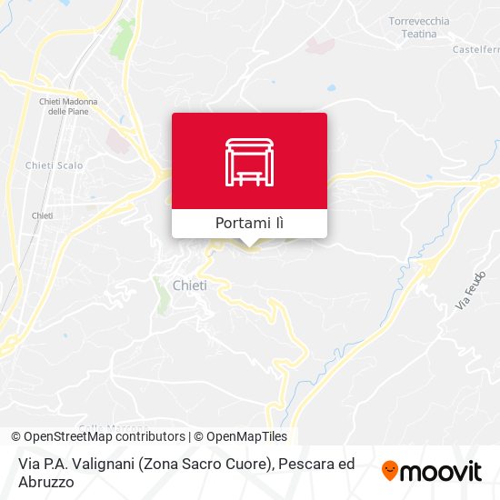 Mappa Via P.A. Valignani (Zona Sacro Cuore)