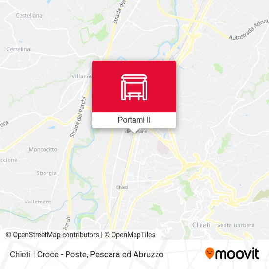 Mappa Chieti | Croce - Poste