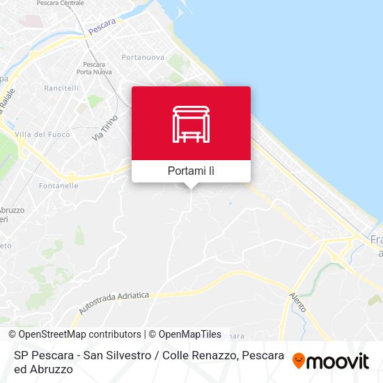 Mappa SP Pescara - San Silvestro / Colle Renazzo