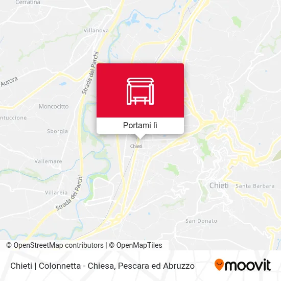 Mappa Chieti | Colonnetta - Chiesa