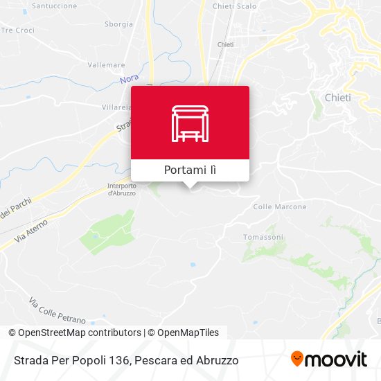 Mappa Strada Per Popoli 136