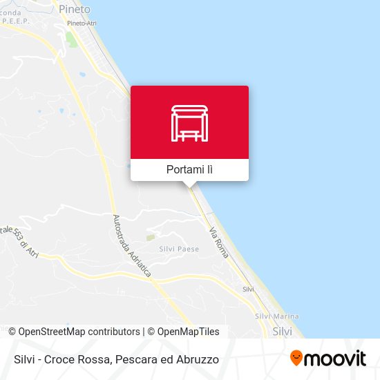 Mappa Silvi - Croce Rossa