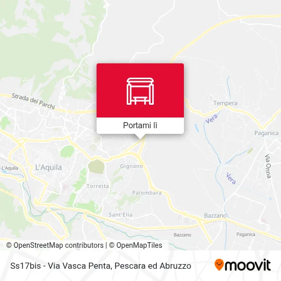 Mappa Ss17bis - Via Vasca Penta