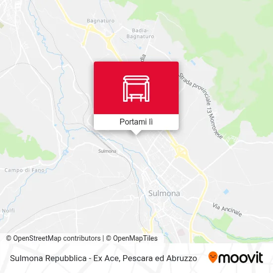 Mappa Sulmona Repubblica - Ex Ace