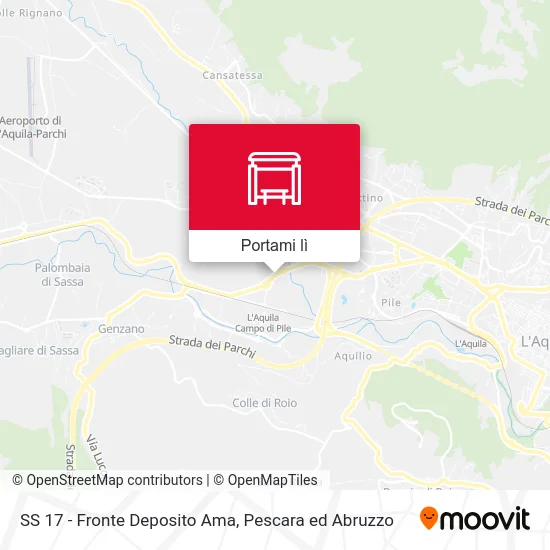 Mappa SS 17 - Fronte Deposito Ama