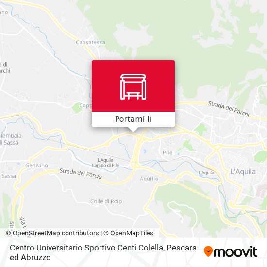 Mappa Centro Universitario Sportivo Centi Colella