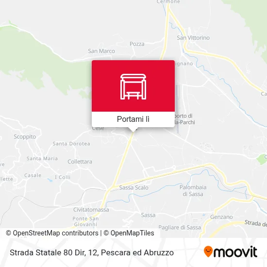 Mappa Strada Statale 80 Dir, 12