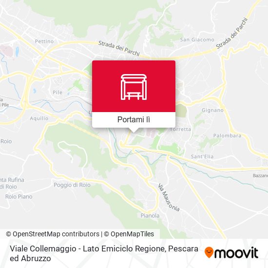 Mappa Viale Collemaggio - Lato Emiciclo Regione