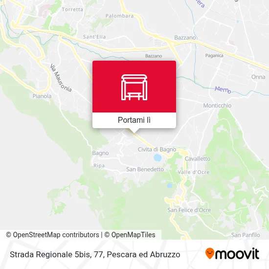 Mappa Strada Regionale 5bis, 77