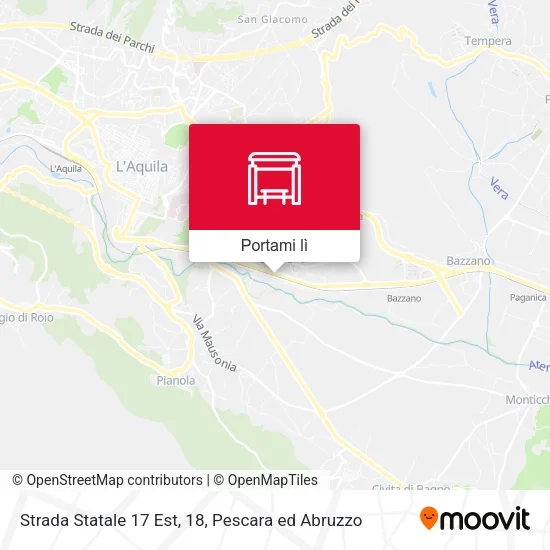 Mappa Strada Statale 17 Est, 18
