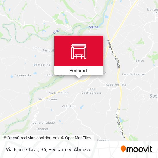 Mappa Via Fiume Tavo, 36