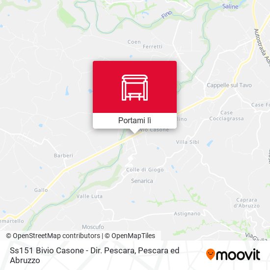 Mappa Ss151 Bivio Casone - Dir. Pescara
