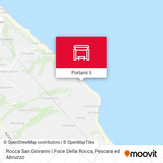 Mappa Rocca San Giovanni | Foce Della Rocca