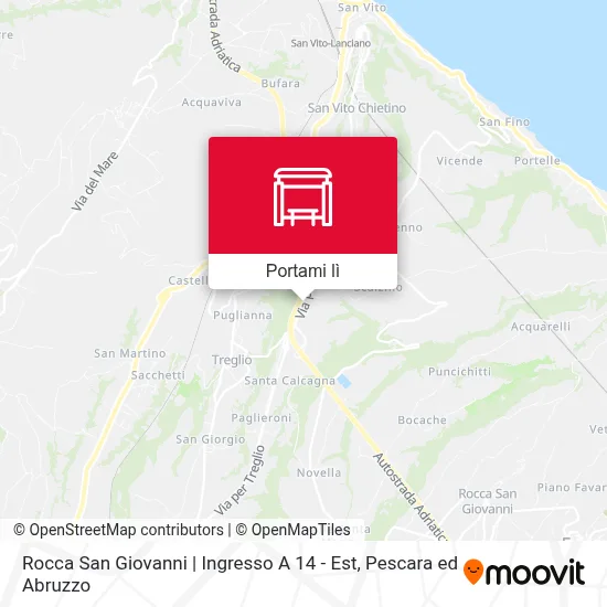 Mappa Rocca San Giovanni | Ingresso A 14 - Est