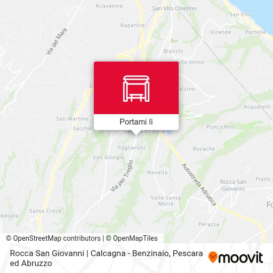 Mappa Rocca San Giovanni | Calcagna - Benzinaio
