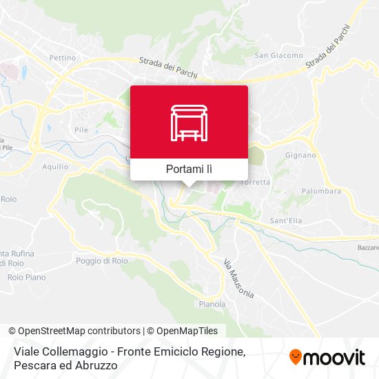 Mappa Viale Collemaggio - Fronte Emiciclo Regione