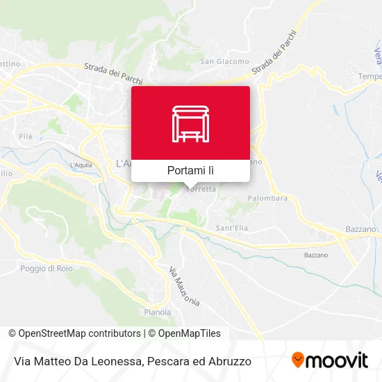 Mappa Via Matteo Da Leonessa