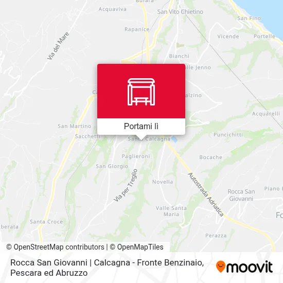Mappa Rocca San Giovanni | Calcagna - Fronte Benzinaio