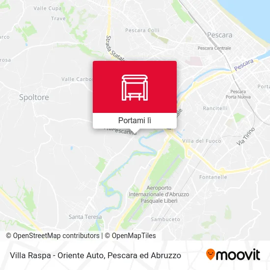 Mappa Villa Raspa - Oriente Auto
