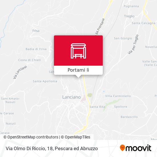 Mappa Via Olmo Di Riccio, 18