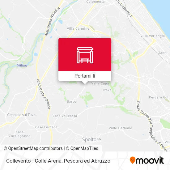 Mappa Collevento - Colle Arena