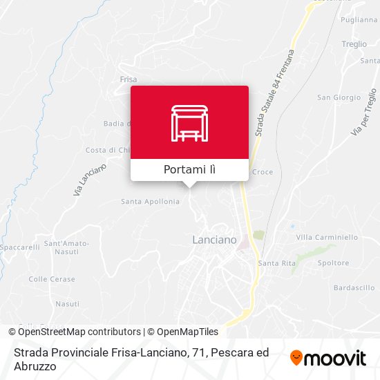 Mappa Strada Provinciale Frisa-Lanciano, 71