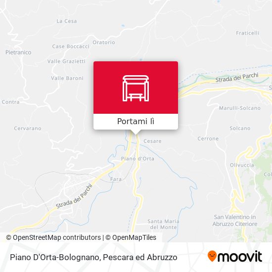 Mappa Piano D'Orta-Bolognano