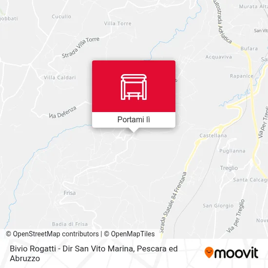 Mappa Bivio Rogatti - Dir San Vito Marina