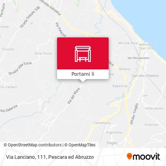 Mappa Via Lanciano, 111