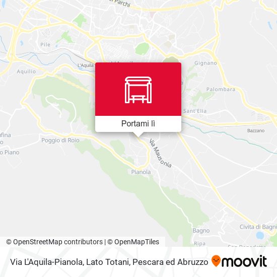 Mappa Via L'Aquila-Pianola, Lato Totani