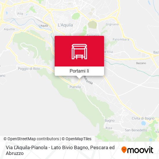 Mappa Via L'Aquila-Pianola - Lato Bivio Bagno