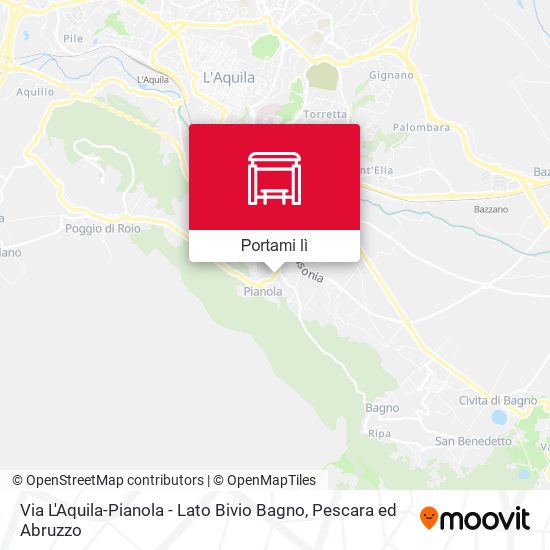 Mappa Via L'Aquila-Pianola - Lato Bivio Bagno