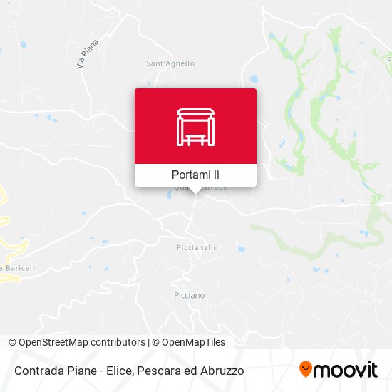 Mappa Contrada Piane - Elice