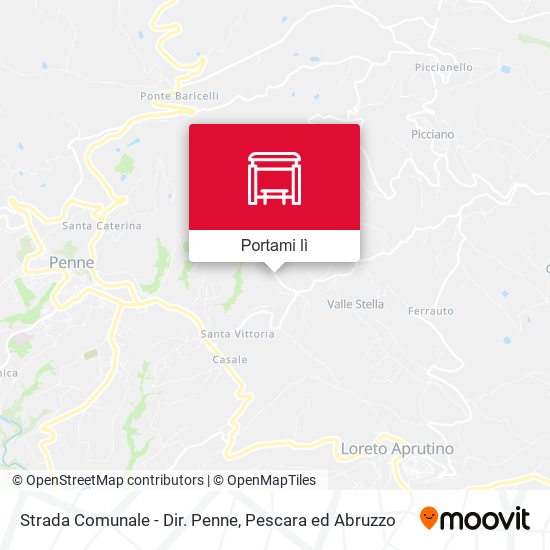 Mappa Strada Comunale - Dir. Penne