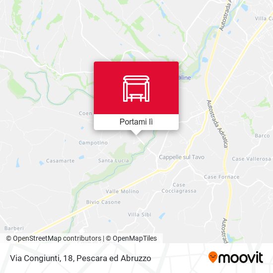 Mappa Via Congiunti, 18