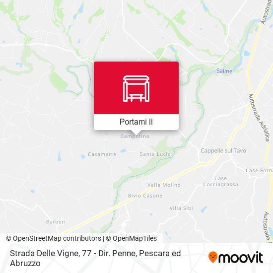 Mappa Strada Delle Vigne, 77 - Dir. Penne